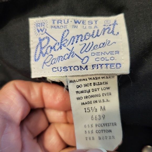 Rock mountain Vintage Ranch Wear Rodeo Tru West 15.5 made in USA - Picture 13 of 14